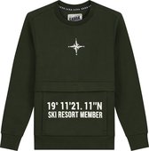 SKURK Sven Kinder Jongens Army Sweater - Maat 152