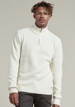 Dstrezzed - Half Zip Trui Off White - XL - Slim-fit