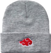 Akatsuki Muts - Grijs - Naruto Muts - Beanie - Muts Heren - Muts Dames - Beanie Muts - Anime - Manga - Akatsuki - Naruto Shippuden