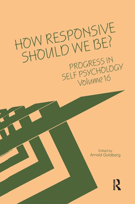 Progress in Self Psychology, V. 16 - cover