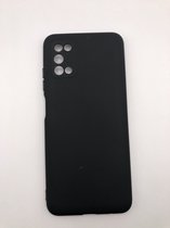 Siliconen back cover case -Geschikt voor Samsung Galaxy A03S - TPU hoesje Zwart