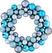 Gifts de Noël Couronne de Noël - Ø 36 cm - 55 Balles - Blauw - PVC
