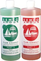 Semco Teak Cleaner Set (rood + groen) Quart (0.976 Liter)