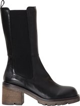 WP1222-952/I21 Zwart kleurige Leren Laars (Nero) 36