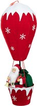 XL kerstman in luchtballon Decoratiesneeuw 40 x 40 x 110 cm