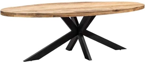 Table à manger ovale - bois de manguier - 160 cm