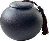 Crematie urn mat zwart (125x125x110mm)