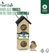 Complete Vogel-Buffet Chalet 3 Vogelvoederhuisje voor Mussen inclusief Vogelvoer