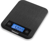 Tomado TKS0101B - Keukenweegschaal - Weegvermogen tot 10 KG - 2 AAA batterijen meegeleverd - Zwart
