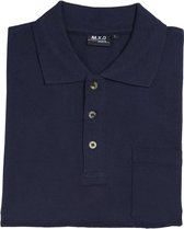 Poloshirt met knoopsluiting en borstzak marineblauw maat XXXL