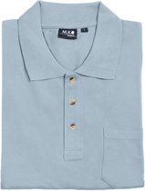 Westfalia Poloshirt met knoopsluiting en borstzak lichtblauw maat L