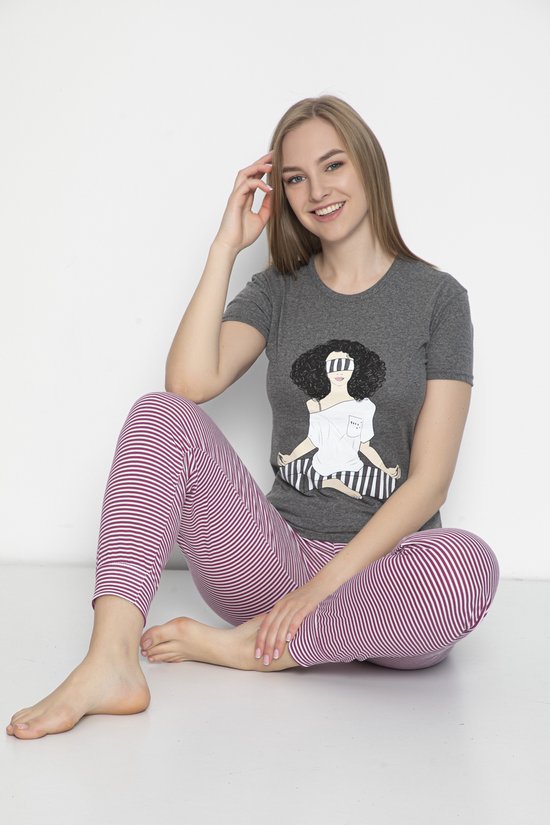Dames lange wafel joggingpak katoen vrijetijdspak meisjes trainingspak pyjama lente zomer lounge set nachtkleding badjas zwart vrijetijdspak nachthemd lange mouwen top korte broek, Beige, S