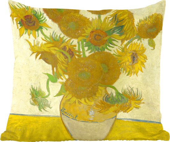 Sierkussens - Kussentjes Woonkamer - 40x40 cm - Zonnebloemen - Vincent van Gogh