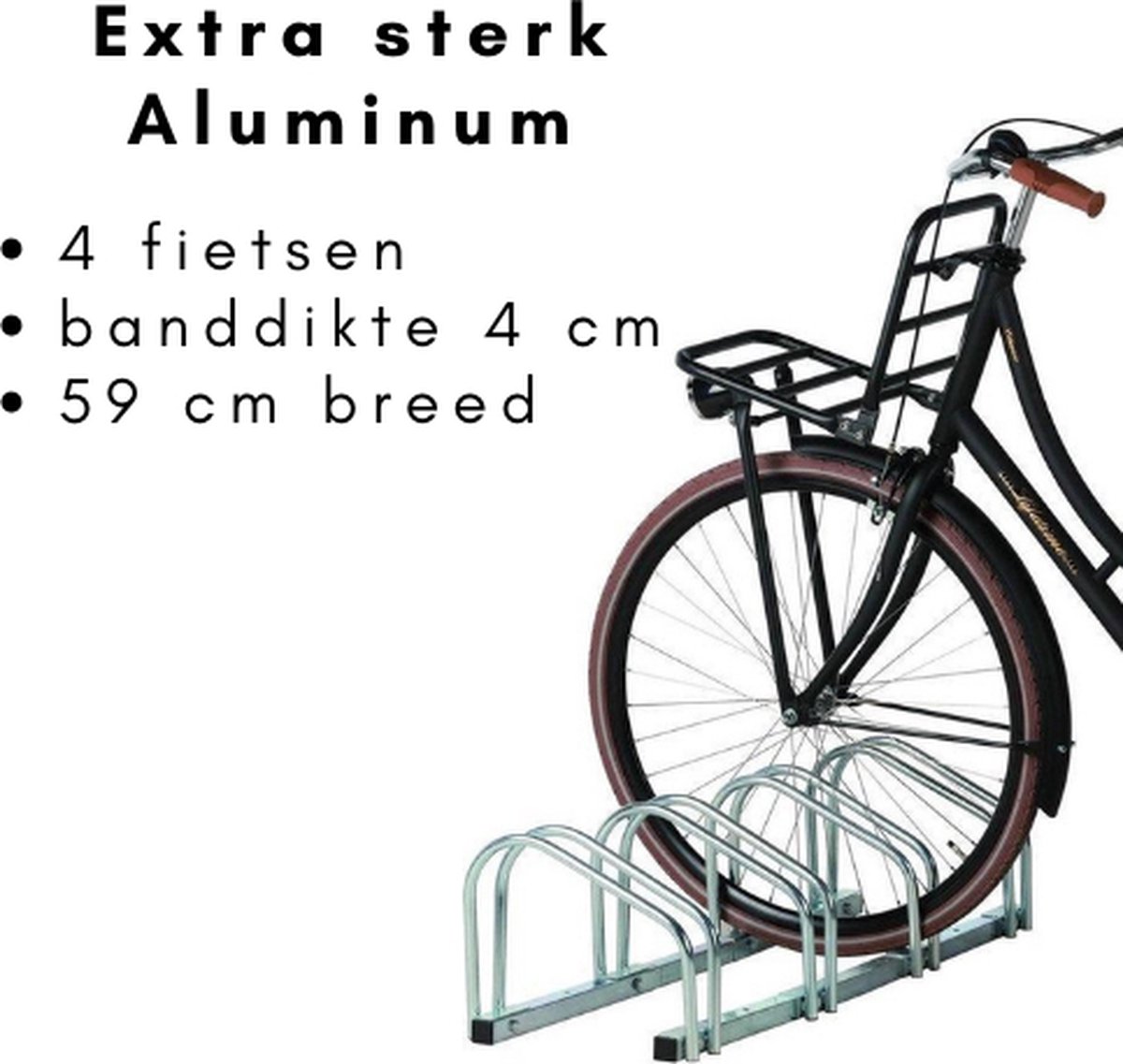 Fietsenrek voor 4 Fietsen Aluminium Ruimtebesparend fiets rek fiets opbergen