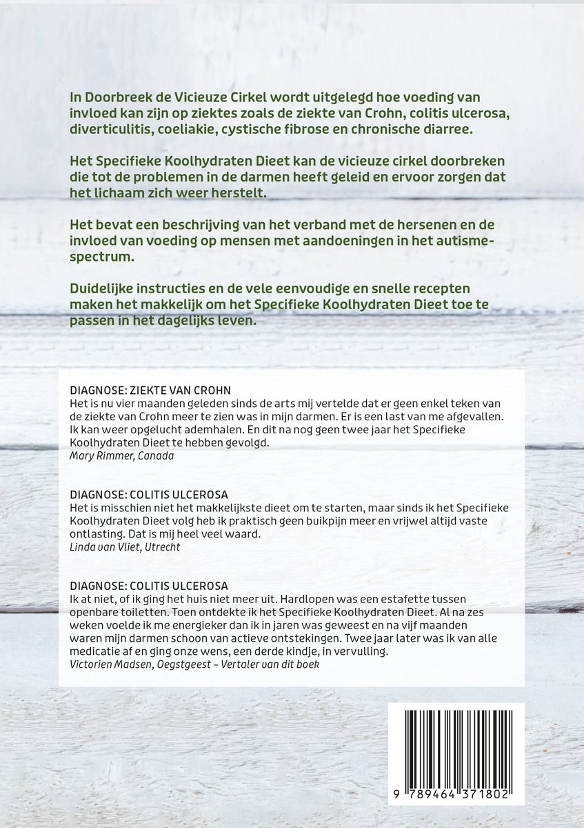 Boek: Doorbreek de Vicieuze Cirkel - Eet je darmen gezond. Inclusief het verband met autisme.