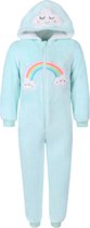 Mint onesie, warme regenboogpyjama 6-7 jaar 122 cm