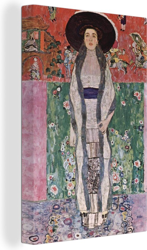 Canvas Schilderij Adele Bloch-Bauer II - schilderij van Gustav Klimt - 60x90 cm - Wanddecoratie