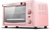 Bilitz® Mini Oven - Roze Oventje - Elektrische Camping Oven  - Vrijstaand - Retro Design - 13 liter - Opwarmen, Bakken & Grillen