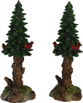 Dickensville Decoratie-kerstboom Poly Tree 13 Cm Groen 2 Stuks