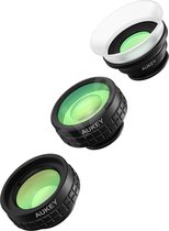 Aukey - Objectif Clip-on lens PL-A4 - Pack de 3 Objectifs - Grand Angle Fisheye+