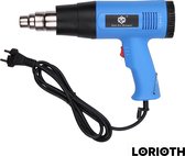 LORIOTH® Professionele heteluchtpistool - Elektrische Verfafbrander - 2 Warmtestanden - Duurzaam - 2000W - Blauw