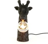 Light & Living - Tafellamp Giraffe - Mat Zwart - Dierenlamp - 33x20x54 cm