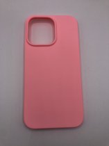 Hoogwaardige Siliconen back cover case - Geschikt voor iPhone 13 Pro Max - Premium Kwaliteit TPU hoesje Roze - (Past Alleen iPhone 13 Pro Max)