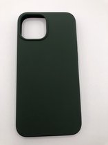 Hoogwaardige Siliconen back cover case - Geschikt voor iPhone 13 Mini - Premium Kwaliteit TPU hoesje Groen - (Past Alleen iPhone 13 Mini)