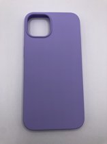 Hoogwaardige Siliconen back cover case - Geschikt voor iPhone 13 - Premium Kwaliteit TPU hoesje Lila (Violet) - (Past Alleen iPhone 13)