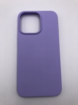 Hoogwaardige Siliconen back cover case - Geschikt voor iPhone 13 Pro - Premium Kwaliteit TPU hoesje Lila (Violet) - (Past Alleen iPhone 13 Pro)