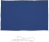 Relaxdays Schaduwdoek rechthoek - zonweringdoek - scheurvast - met ogen - spanzeil - blauw - 5 x 7 m