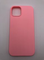 Hoogwaardige Siliconen back cover case - Geschikt voor iPhone 13 - TPU hoesje Roze (Past Alleen iPhone 13)