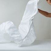 Boomba Bamboo - 100% Bamboe hoeslaken voor topdekmatras 180x200 - wit - 100% biologisch bamboe - Tweepersoons