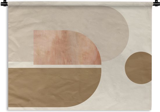 Tapisserie - Tissu mural - Art - Abstrait - Rose - 120x90 cm - Tapisserie