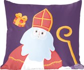 Sierkussen - Sinterklaas Decoratie Sint - Multicolor - 40 Cm X 40 Cm