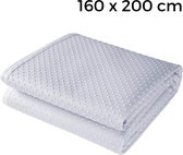 Kamyra® Matrasonderlegger met Antislip – Matrasbeschermer/Bedzeil/Matrasdek – Beschermt jouw Matras en is Waterdicht – Wit – 160x200 cm