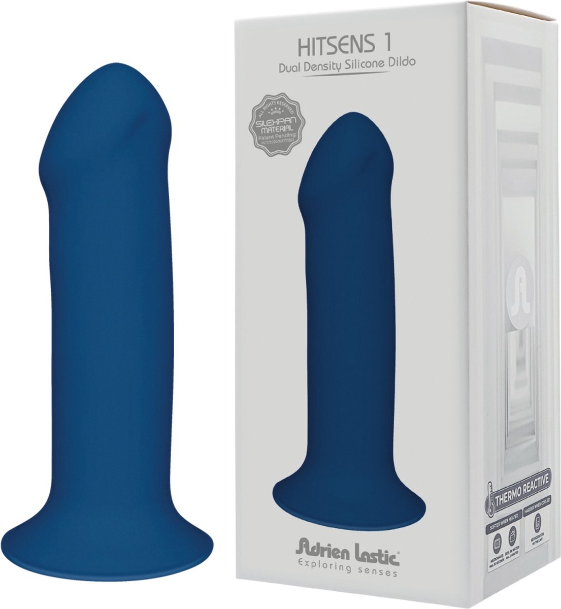 Goedkoopste ADRIEN LASTIC Dildo Love Toy Hitsens 1 Dual Density Silicone Blauw