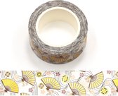 Japanse waaiers in goudfolie | washi tape | 20mm - 10m