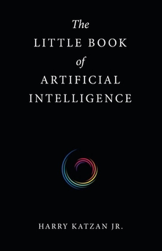 Zwarte boekomslag met witte tekst: 'The Little Book of Artificial Intelligence' en een kleurrijke spiraal.