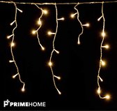 PrimeHome IJspegel Verlichting Buiten 216 LED - Lichtgordijn– Kerstverlichting - 5 Meter koppelbaar – Uitbreidbaar tot Maximaal 15 meter – IJspegelverlichting – Warm Wit – 8 Stande
