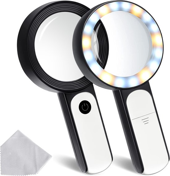 Dieux® - Vergrootglas met verlichting - Loeplamp met LED verlichting -  Leesloep -... | bol.com