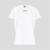 T-SHIRT VELVET PINK JADORE WHITE (M)