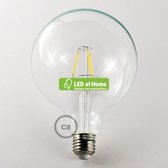 LEDatHOME - LED Transparante Gloeilamp - Globe XL G125 Korte Gloeidraad - 4W E27 2700K