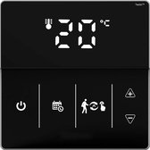 TechU™ Thermostat Thin – Zwart – Application gratuite, Wifi, Google Assistant & Amazon Alexa – Programme personnel réglable – Chaudière / Chaudière