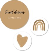 Muurcirkel Sweet Dreams | Natural | Camel | Natuurlijk | babykamer unisex