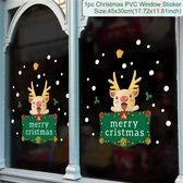 Raam Decoratie - Raamdecoratie - Kerst - Raamstickers - Glassticker - Vrolijk Kerstfeest - Decor Voor Thuis - Kinderkamer - Nieuwe Jaar Stickers - Edelhert Merry Christmas