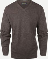 Steppin' Out Herfst/Winter 2021 Trui Fine Merino Vneck Mannen - Regular Fit - Wol - Bruin (M)
