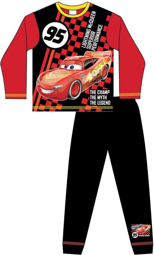 Cars pyjama - maat 128 - Disney Cars pyjamaset - rood / zwart