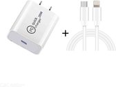 20W Adapter/oplader USB C naar Apple lightning met gratis 1 laadkabel