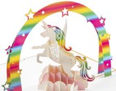 Hartensteler - 3D Pop-Up Wenskaarten - Eenhoorn Kaart - Unicorn Pop-Up Card